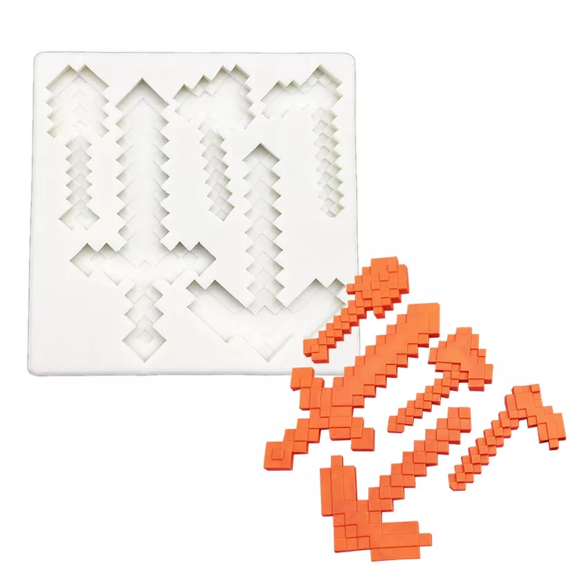 Silicone Mould - Minecraft Tools / Weapons - S423