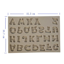 Silicone Mould - Lined Alphabet Font - S226