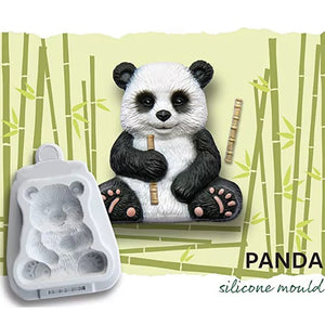 Silicone Mould - 2D Panda Sitting - S192