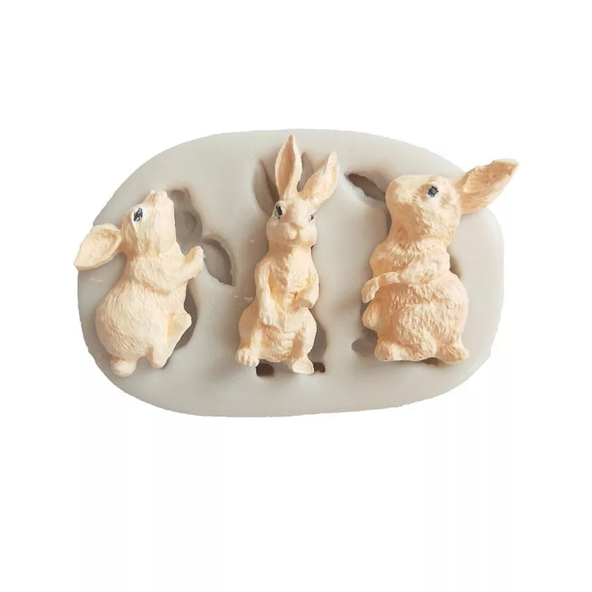 Silicone Mould - 3PC Rabbit - S174.