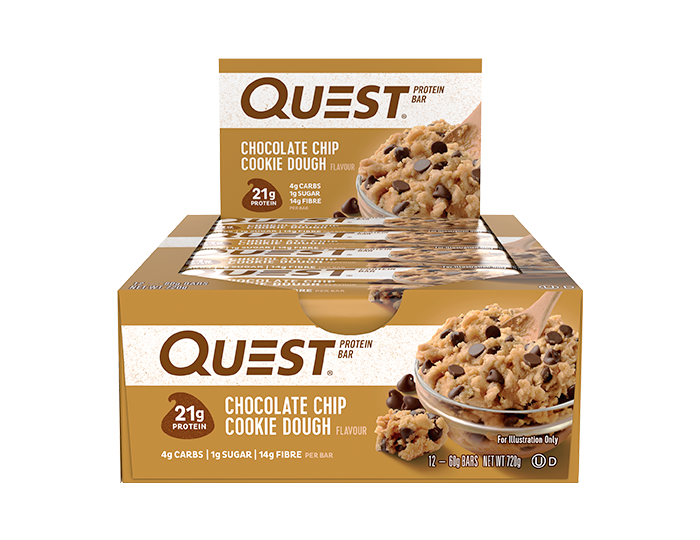 Quest Protein Bar - 60g Chocolate Chip Cookie Dough
