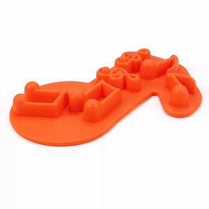 Silicone Mould - Large 6PC Music Notes - S264