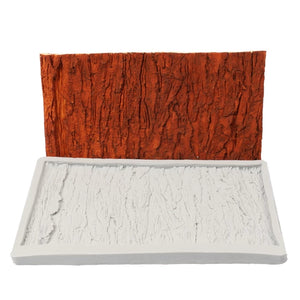 Silicone Mould - Tree Bark Rectangle