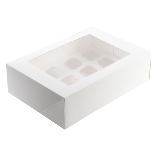 Detpak White Cupcake Box - 12 Hole