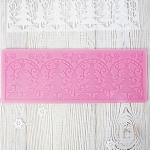 Silicone Mould - Christmas Lace Band