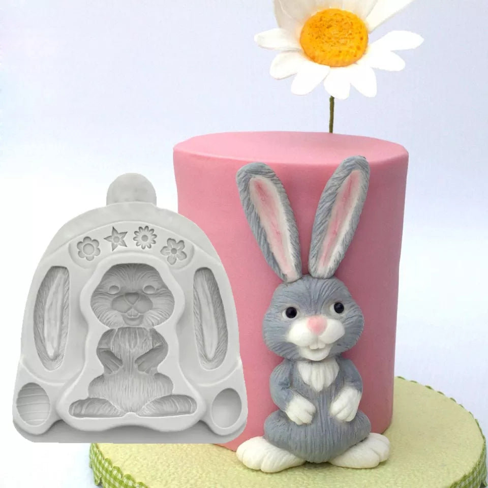 Silicone Mould - 2D Easter Bunny - S424