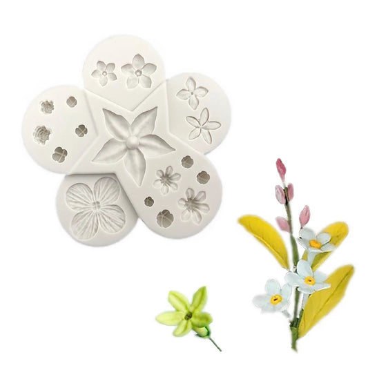 Silicone Mould - Filler Flowers Set - S210.