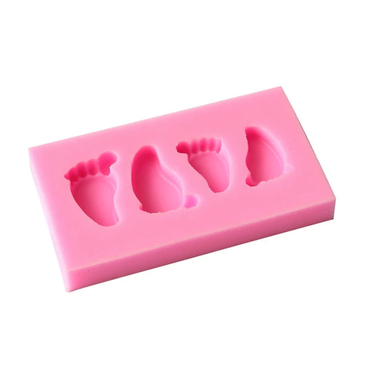 Silicone Mould - 4PC Baby Feet - S70.
