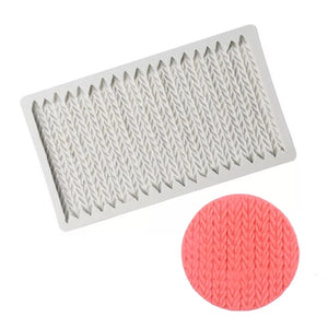 Silicone Mould - Knitted Strips - S407