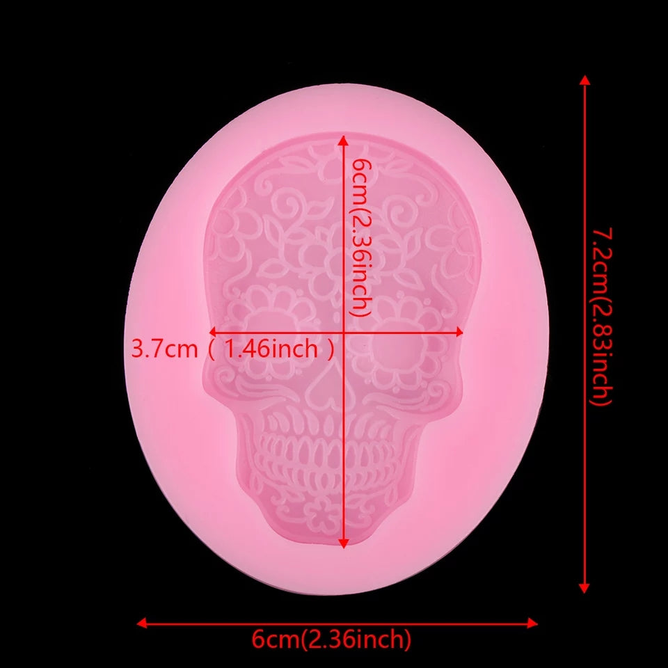 Silicone Mould - Sugar Skull - S747