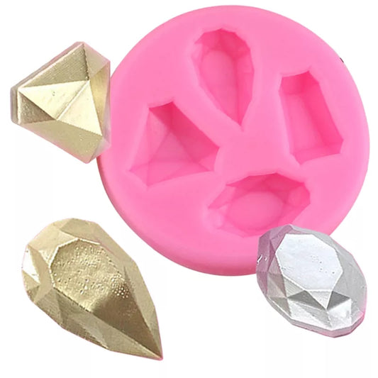 Silicone Mould - 4pc Gem / Diamond - S444