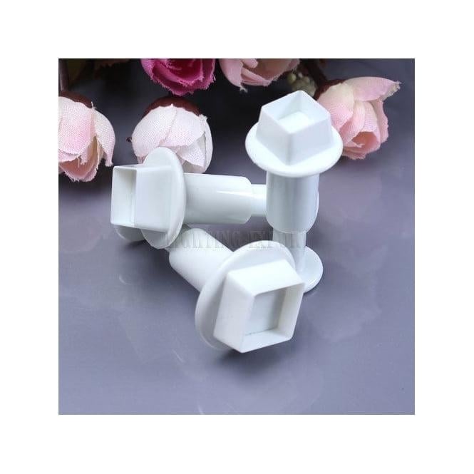 3PC Square Plunger Cutter Set