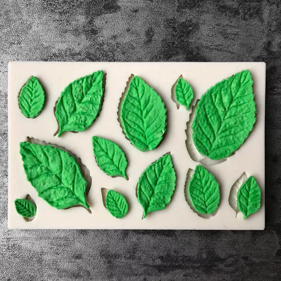 Silicone Mould - Assorted Tree Leaves - S77.