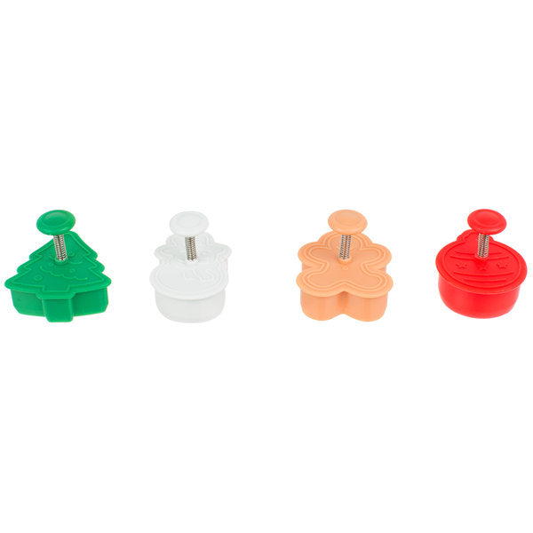 4PC Christmas Plunger Cutter Set