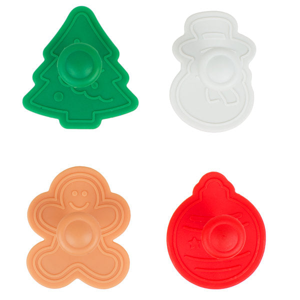 4PC Christmas Plunger Cutter Set