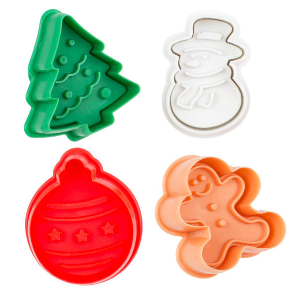 4PC Christmas Plunger Cutter Set