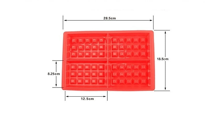 Silicone Mould - Waffle 4 PC - S265.