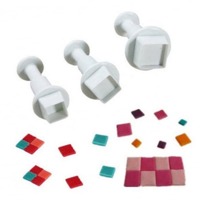 3PC Square Plunger Cutter Set