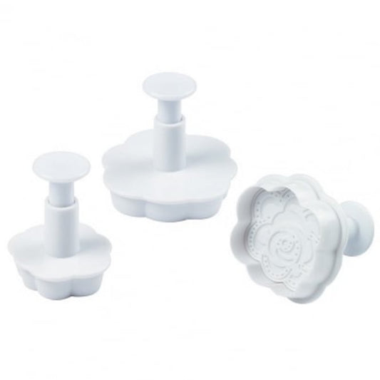 3PC Lace Peony Plunger Cutter Set