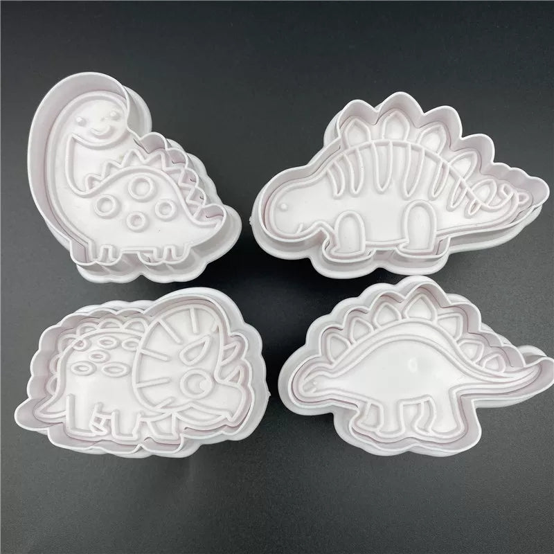 4PC Dinosaur Plunger Cutter Set