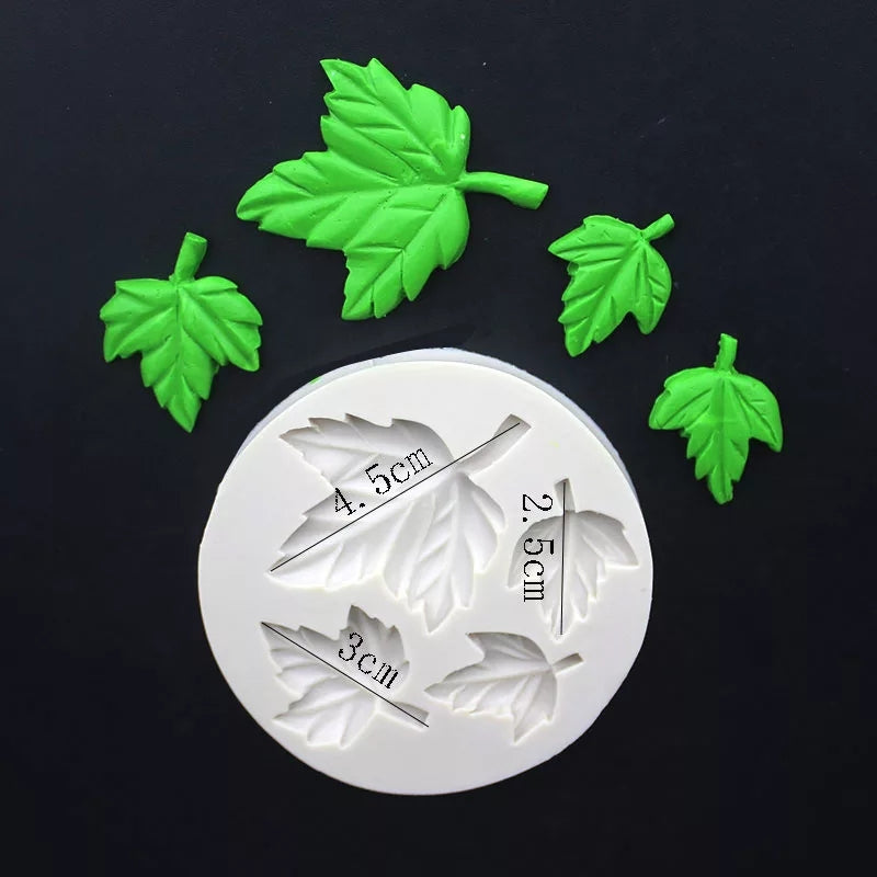 Silicone Mould - 4pc Leaf Set - S76