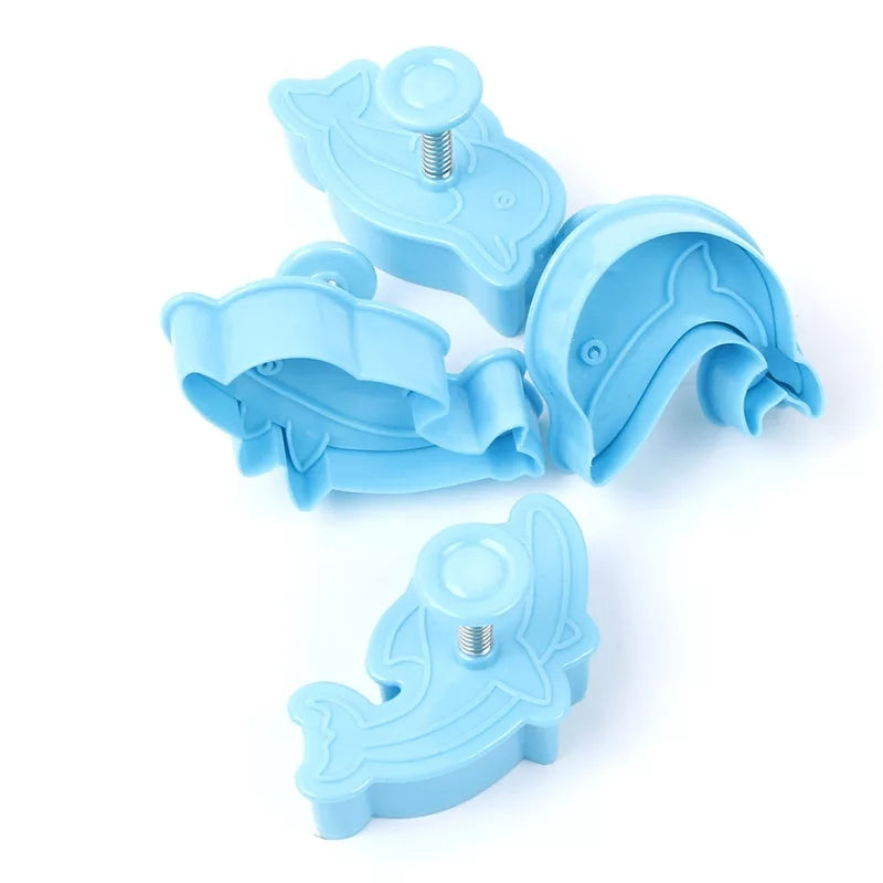 4PC Dolphin Plunger Cutter Set