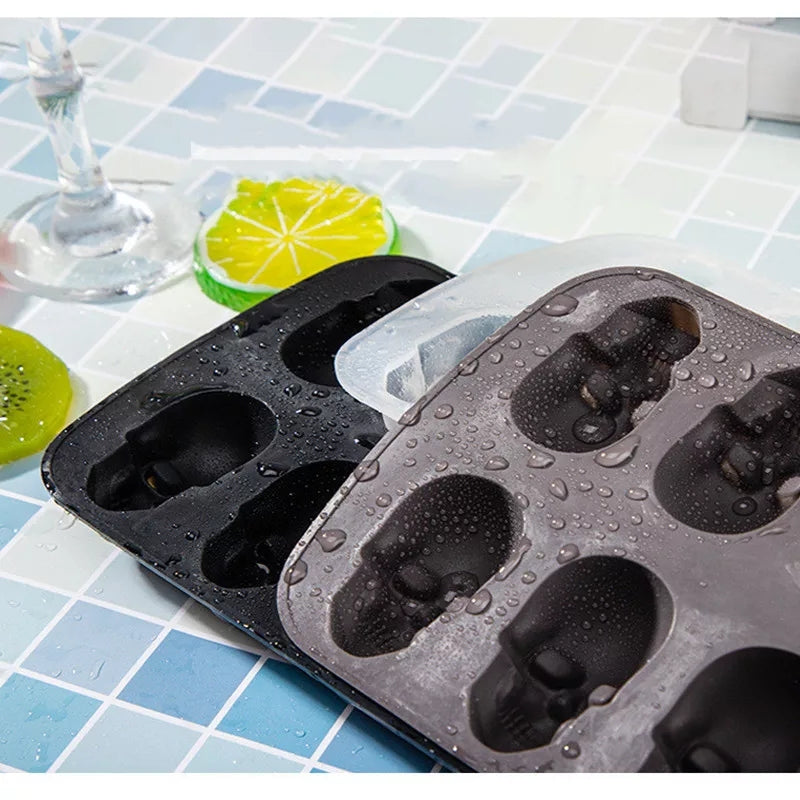 Silicone Mould - 10pc Skull Head - S275