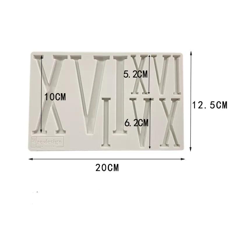 Silicone Mould - Roman Numerals - S408