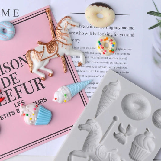 Silicone Mould - Candyland Carousel - S42.