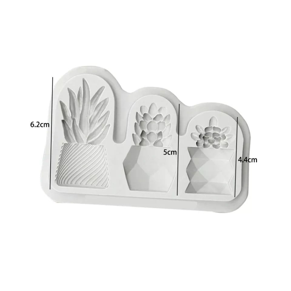 Silicone Mould - Succulent Pots - S436