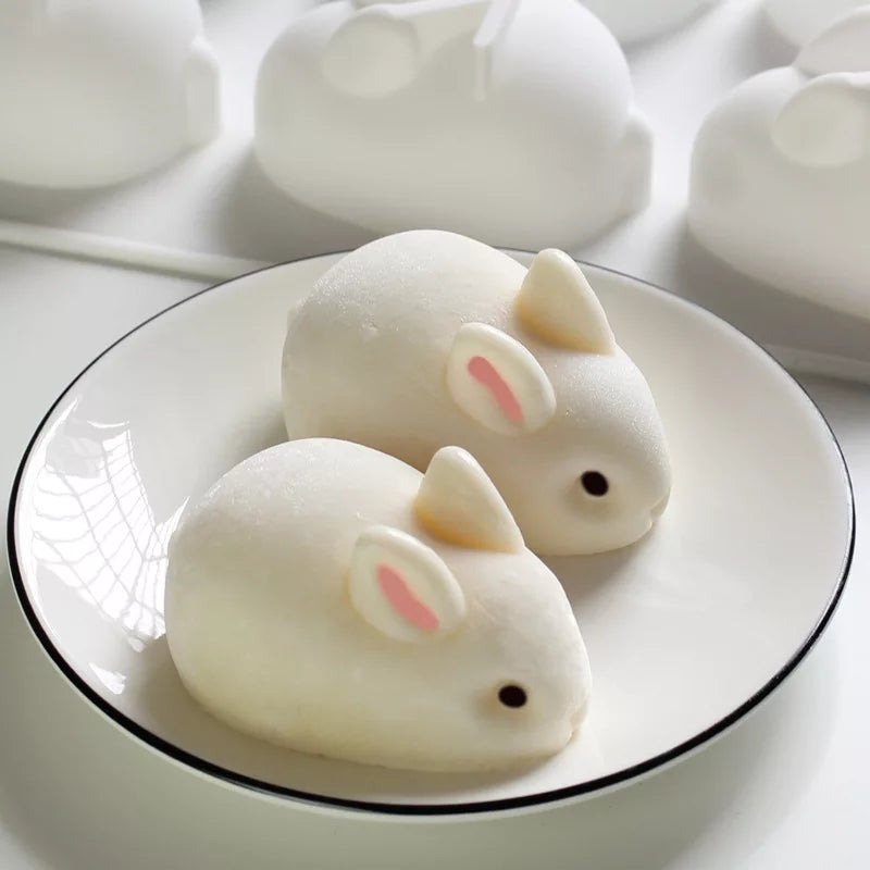 Silicone Mould - 6PC 3D Bunny.