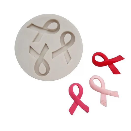Silicone Mould - Pink Ribbon / Cancer awareness - S32.