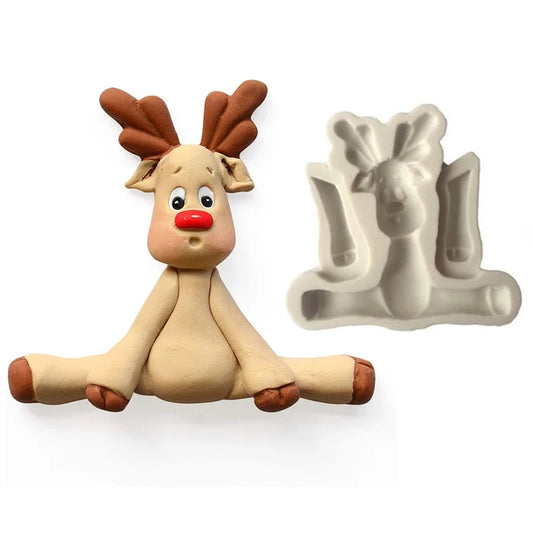 Silicone Mould - 3D Reindeer -S354.