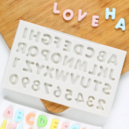 Silicone Mould - Mini Alphabet and Numbers - S222.