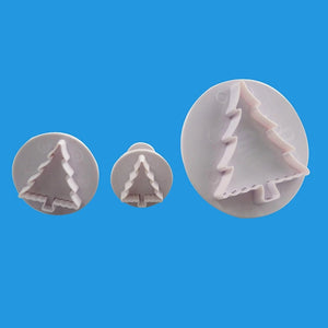 3PC Christmas Tree Plunger Cutter Set
