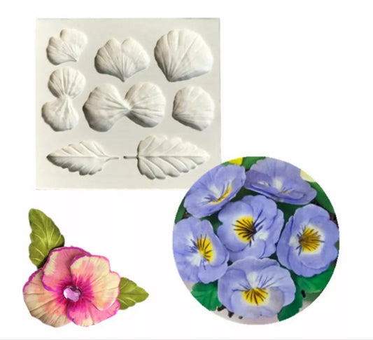 Silicone Mould - Flower, Petals and Leaves - S474