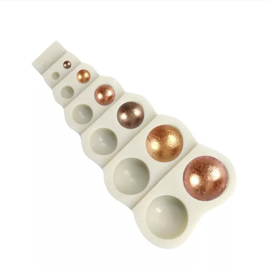 Silicone Mould - Double Half Circle / Sphere - S384.