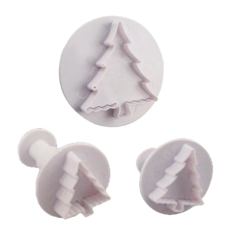 3PC Christmas Tree Plunger Cutter Set