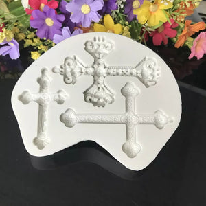Silicone Mould - 3PC Assorted Cross - S171