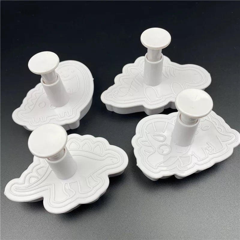 4PC Dinosaur Plunger Cutter Set