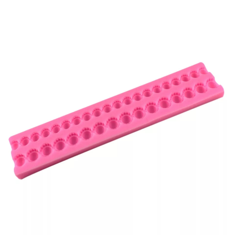 Silicone Mould - Round Pearl Strip Border - S14