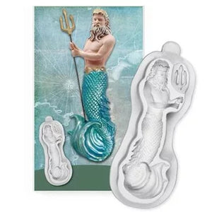 Silicone Mould - Swimming Merman - S4