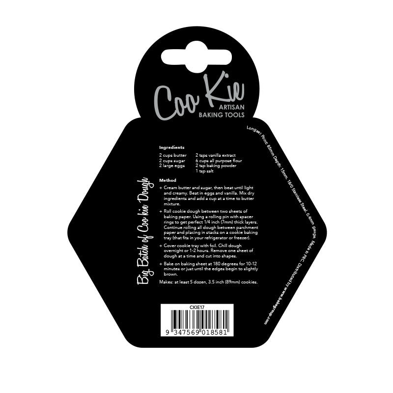 Coo Kie Hexagon Cookie Cutter.