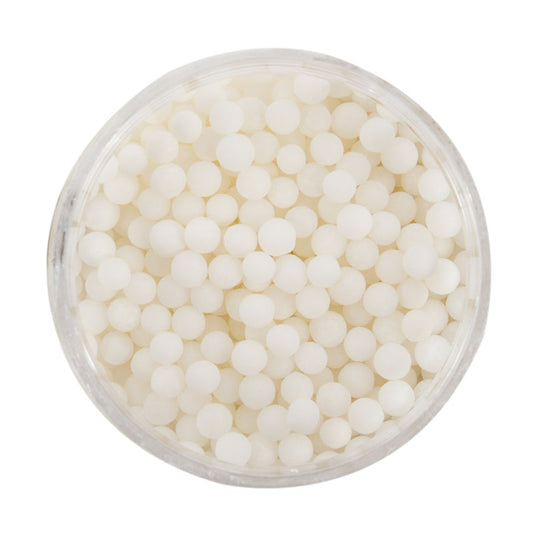 65g Sprinks 4mm Cachous - Matte White.