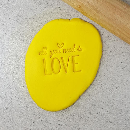 Custom Cookie Cutters Embosser - All you need is love