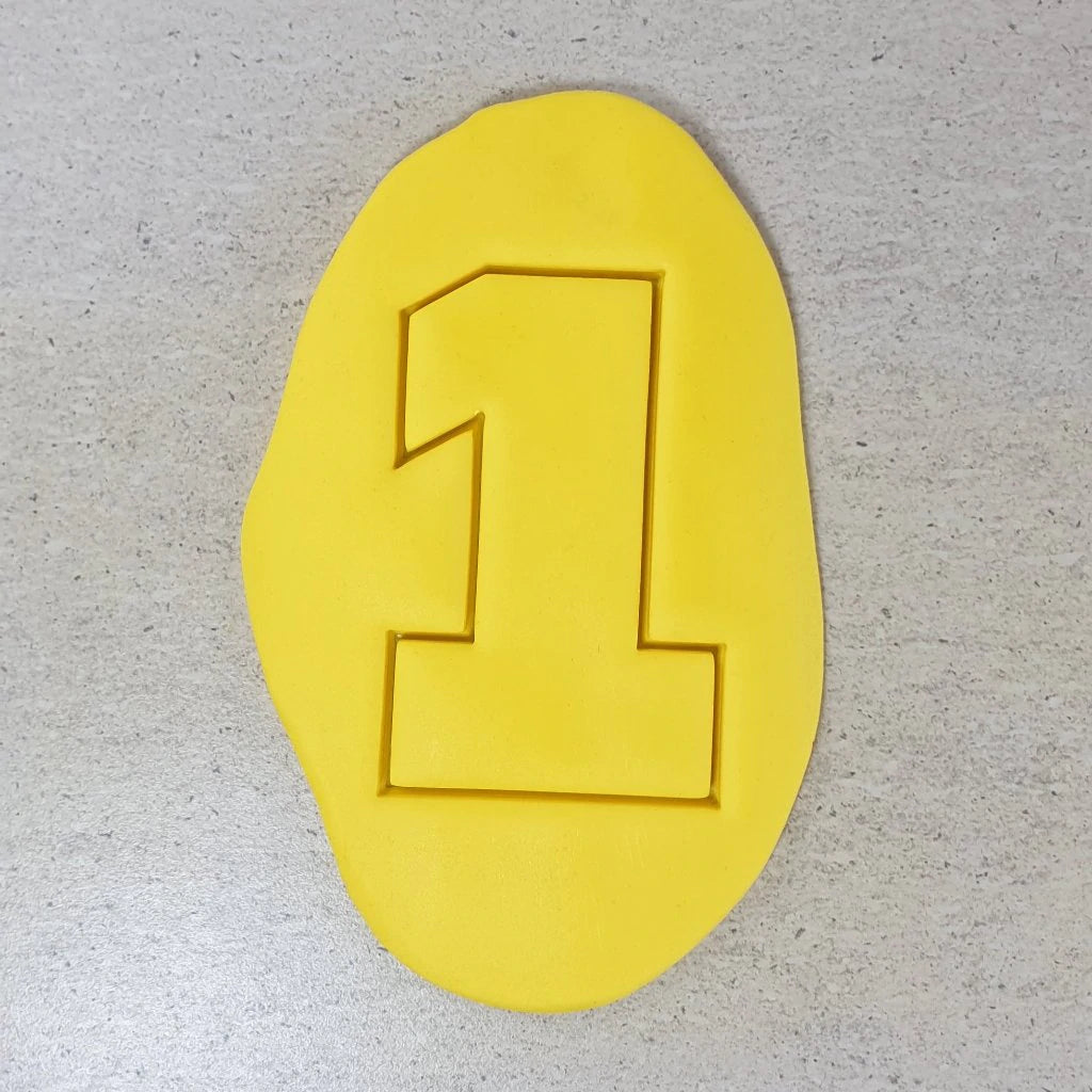 Custom Cookie Cutters Wide Number 1 Cutter - 4inch