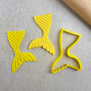 Custom Cookie Cutters 3D Embosser and Cutter Set - Mermaid Tail