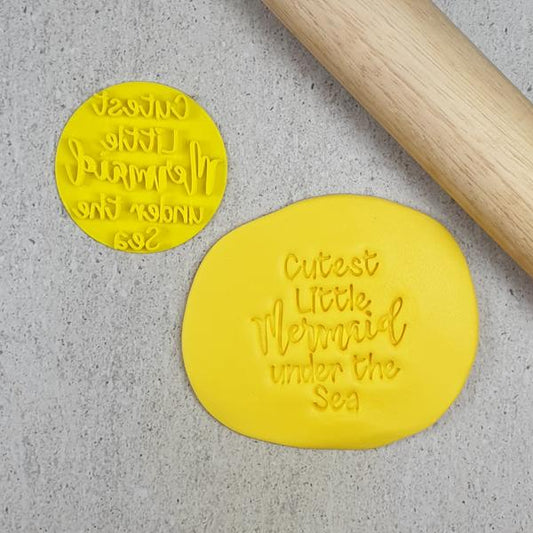 Custom Cookie Cutters Embosser - Cutest Little Mermaid Under the sea.