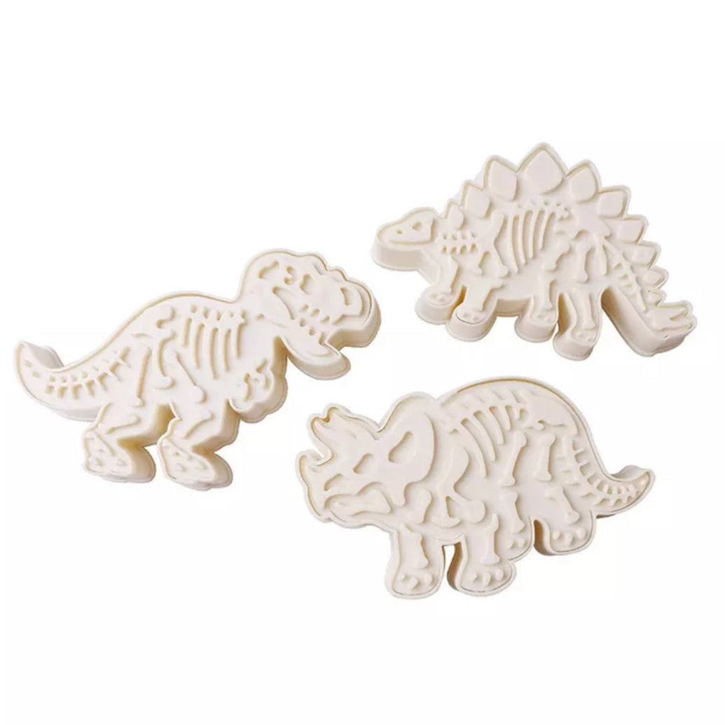 3PC Dinosaur Cutter and Embosser Set.