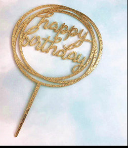 Happy Birthday Swirl Round